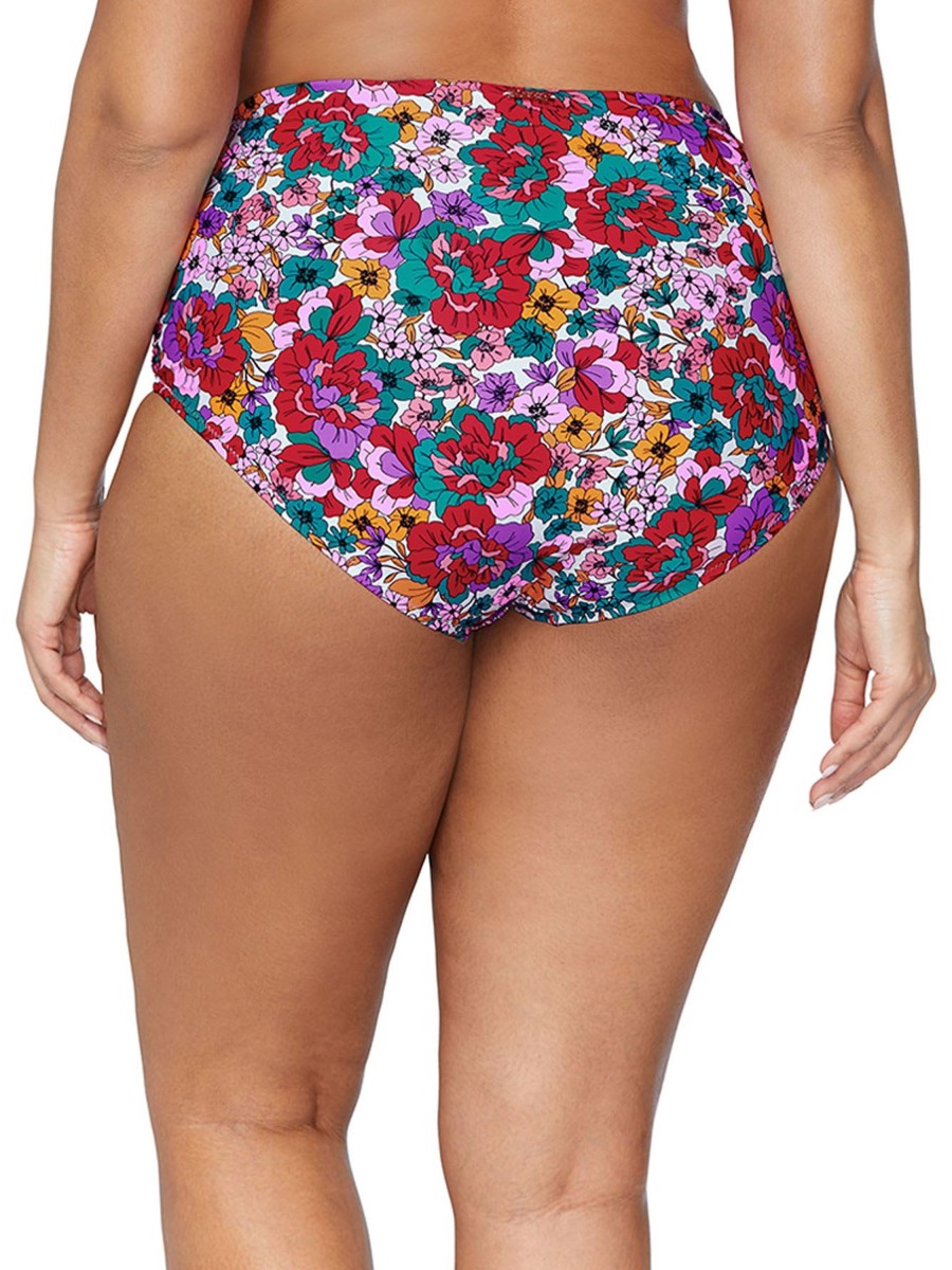 Clothing Penningtons | High-Rise Floral Keiora Swim Bottom - Raisins Curve