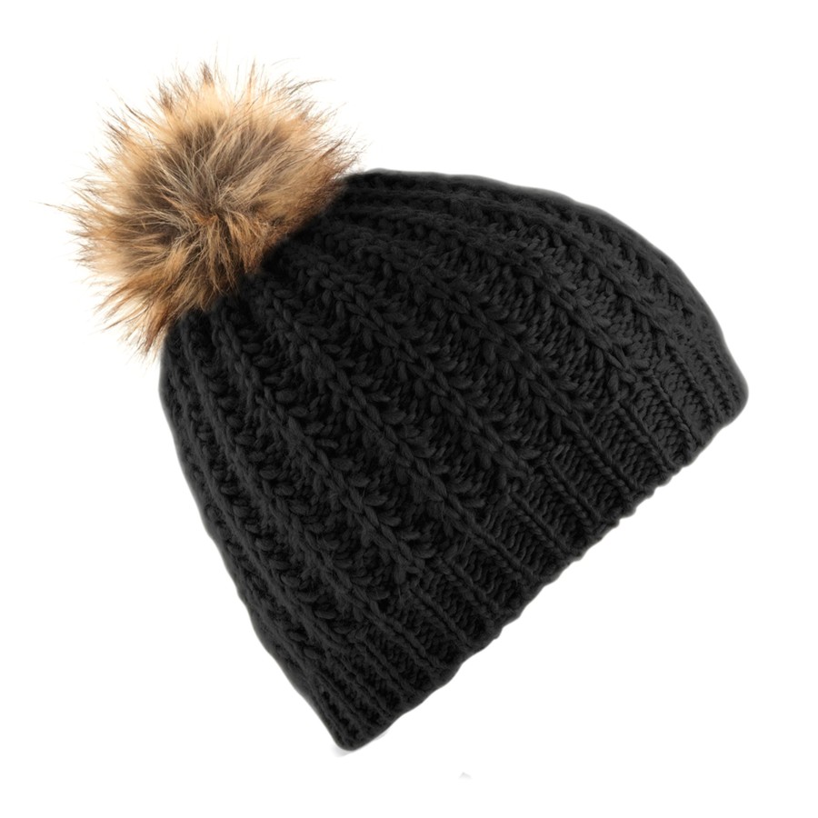 Accessories Penningtons | Beechfield - Ladies/Womens Faux Fur Pom Pom Winter Beanie - Penningtons