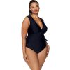 Clothing Penningtons | Black Lusiana One-Piece Swimsuit - Raisins Curve