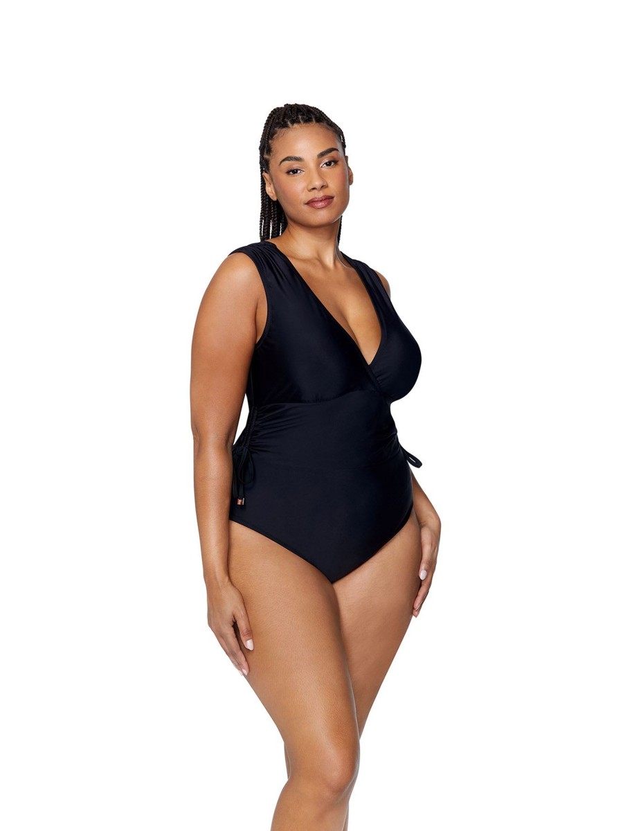 Clothing Penningtons | Black Lusiana One-Piece Swimsuit - Raisins Curve