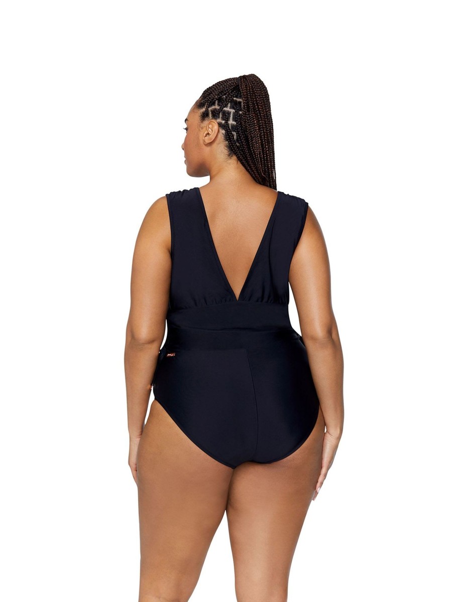 Clothing Penningtons | Black Lusiana One-Piece Swimsuit - Raisins Curve