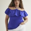 Clothing Penningtons | Off-Shoulder Ruffled Knit Top