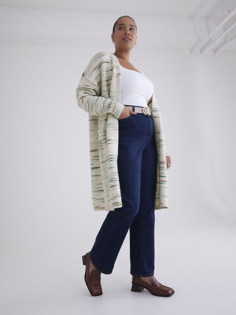 Clothing Penningtons | Space Dye Long Cardigan With Patch Pockets