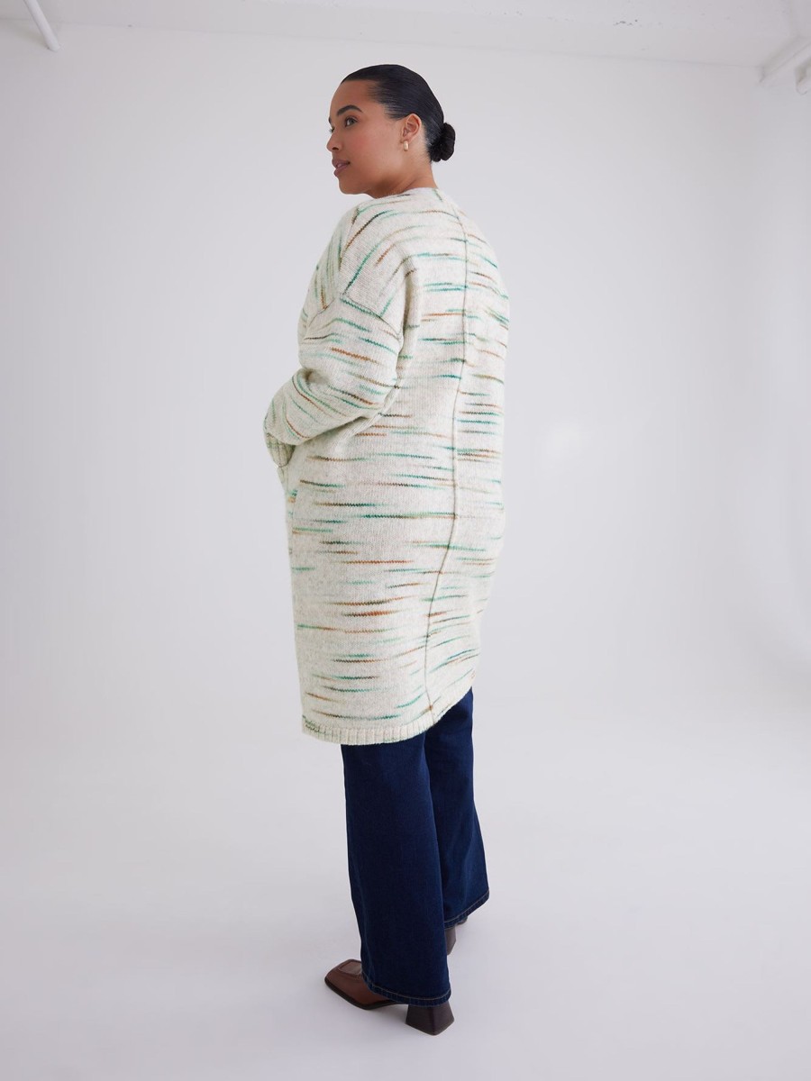 Clothing Penningtons | Space Dye Long Cardigan With Patch Pockets