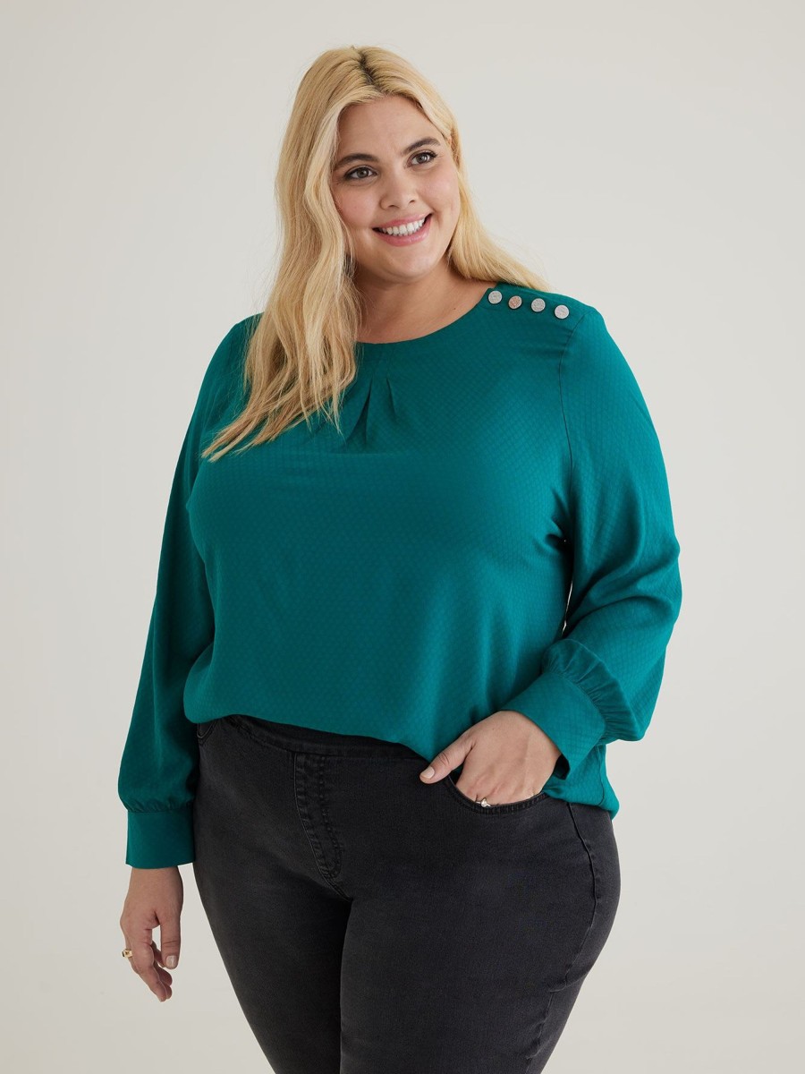 Clothing Penningtons | Responsible, Long-Sleeve Blouse With Crew Neck