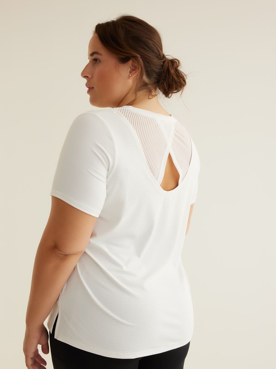 Clothing Penningtons | Short-Sleeve Tee With Crisscross Mesh Back - Active Zone