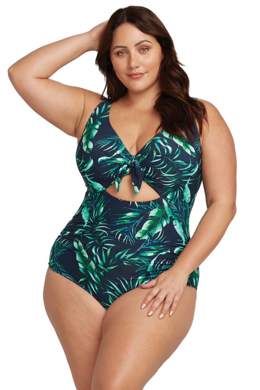 Clothing Penningtons | Artesands Palmspiration Cezanne D/Dd Cup Underwire One Piece Swimsuit - Penningtons