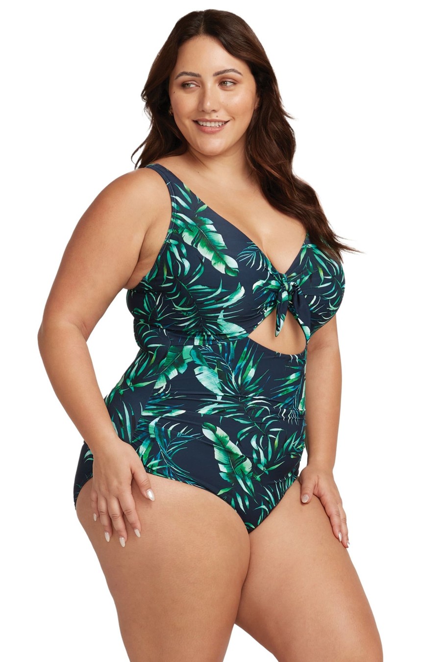 Clothing Penningtons | Artesands Palmspiration Cezanne D/Dd Cup Underwire One Piece Swimsuit - Penningtons