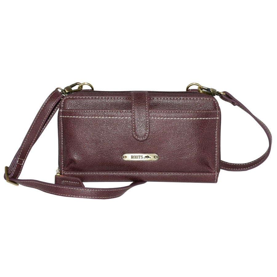 Accessories Penningtons | Roots Ladies Zip Around Wallet With Crossbody Strap - Penningtons