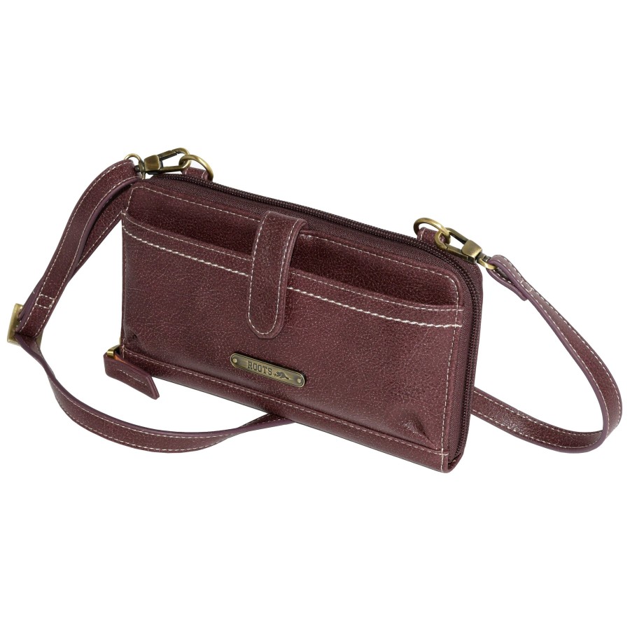 Accessories Penningtons | Roots Ladies Zip Around Wallet With Crossbody Strap - Penningtons