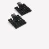 Accessories Penningtons | Black Fancy Square Earrings