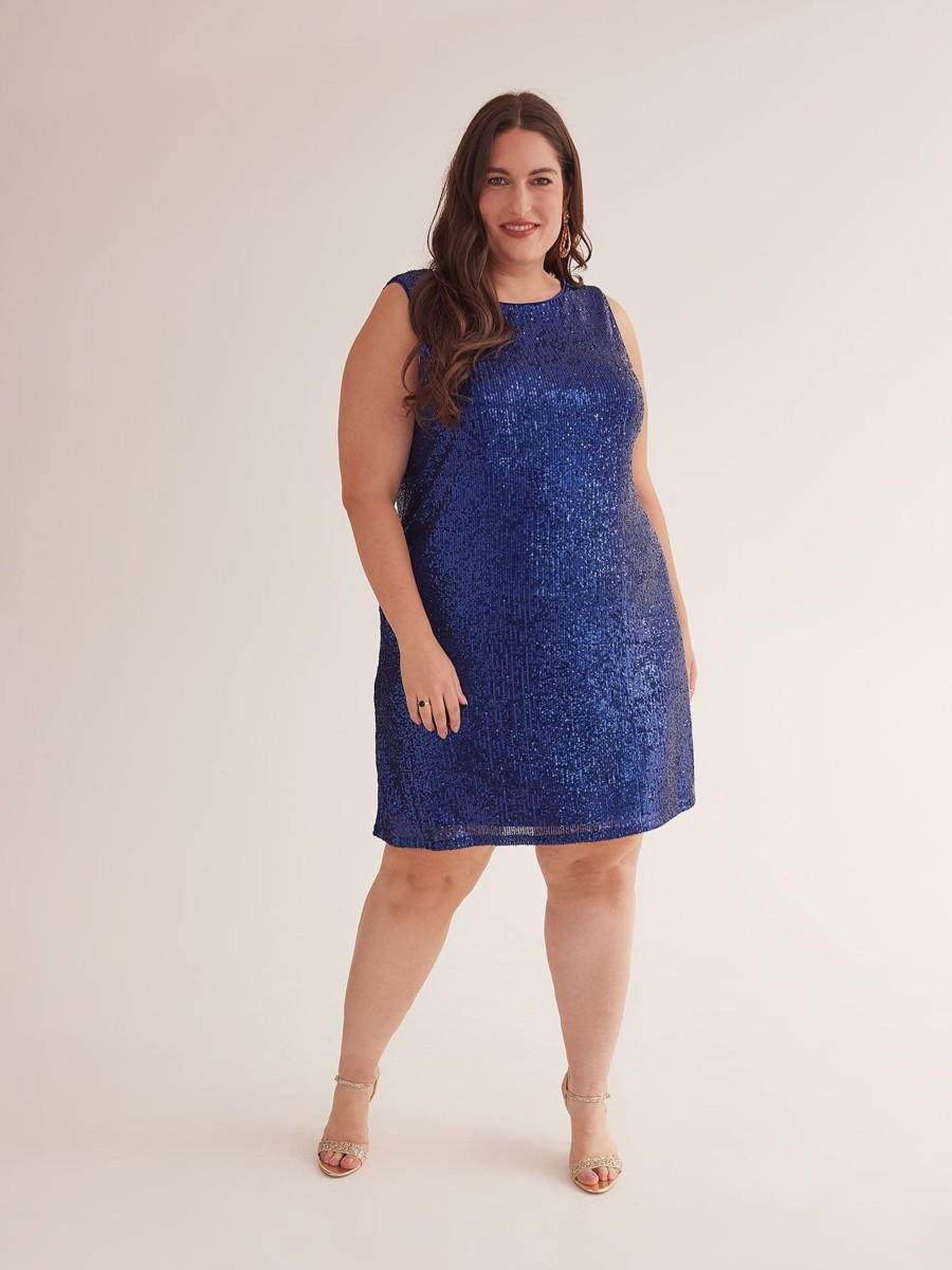 Clothing Penningtons | Sleeveless Sequins Knit Dress