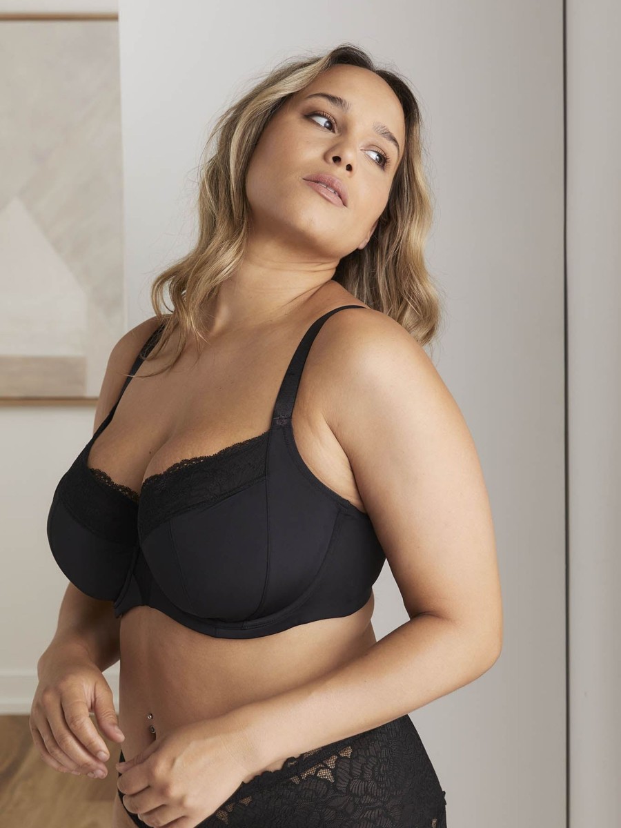 Addition Elle Penningtons | Underwire Bra With Lace At Neckline - D Esse Collection