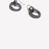 Accessories Penningtons | Black Textured Hoop Earrings