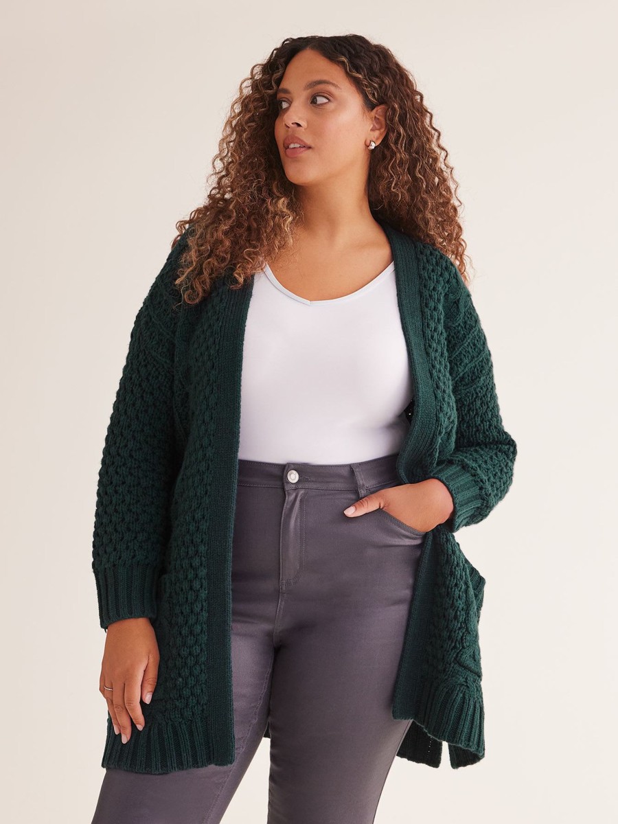 Clothing Penningtons | Cable Knit Open Cardigan