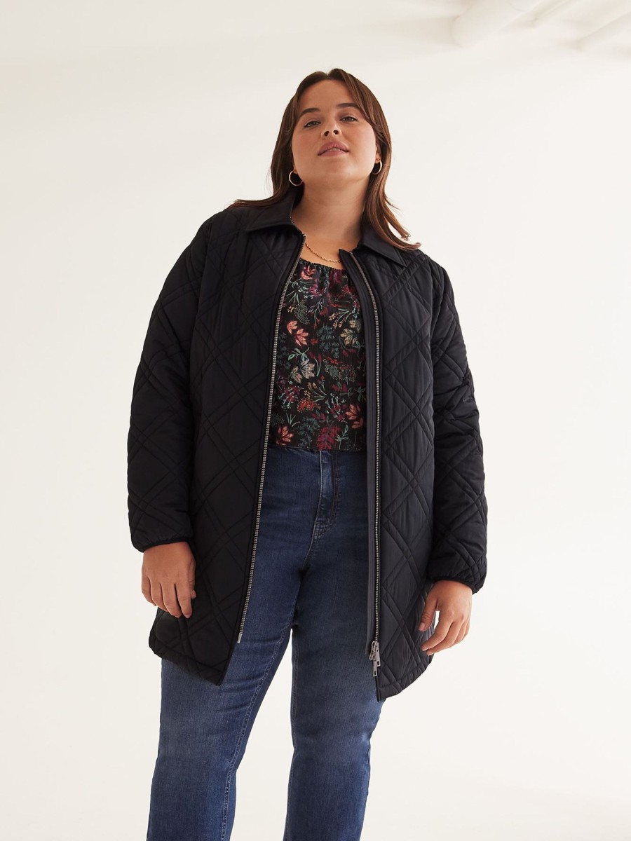 Clothing Penningtons | Responsible, Quilted High-Low Jacket