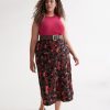 Clothing Penningtons | Floral Satin Maxi Slip Skirt