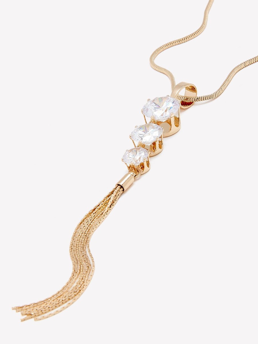 Accessories Penningtons | Long Necklace With Stone Drop