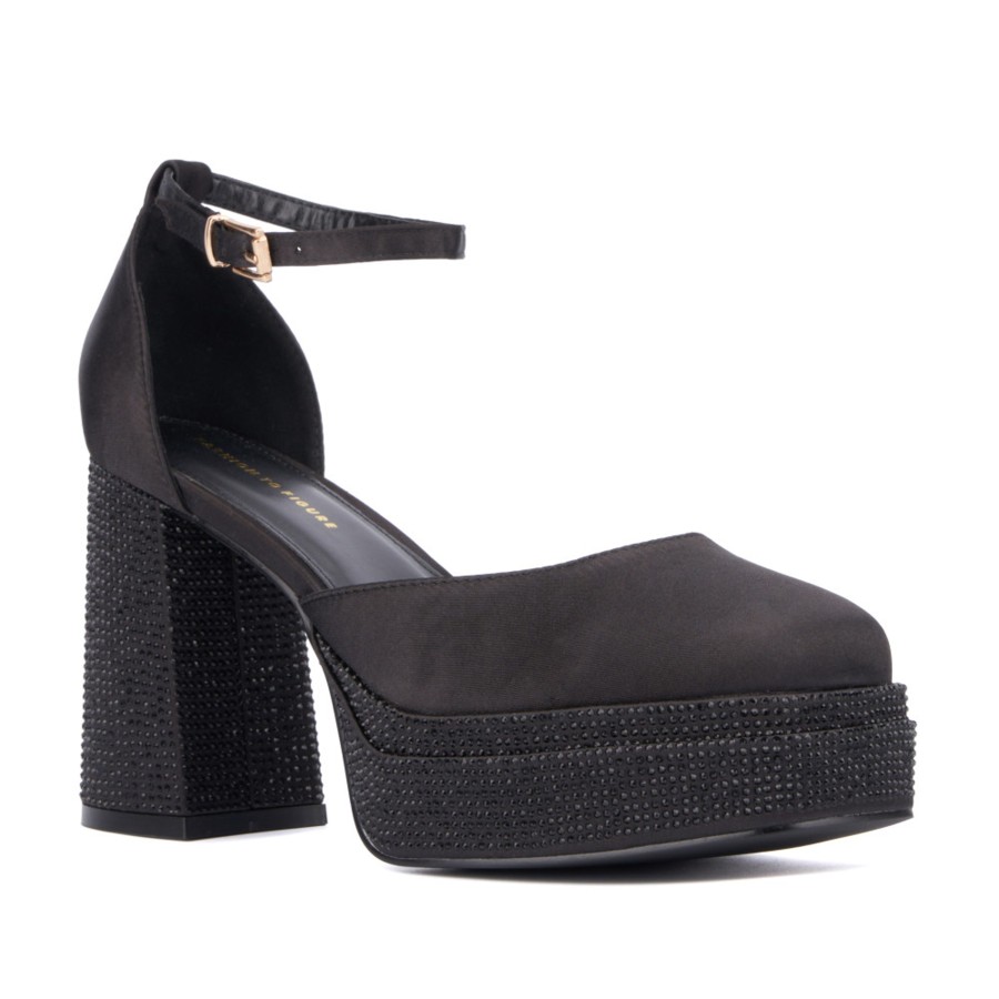 Shoes Penningtons | Women'S Martine 2 Gemmed Platform - Wide Width - Penningtons