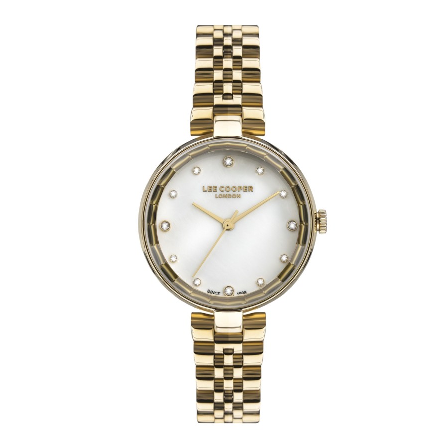 Accessories Penningtons | Lee Cooper-Women'S Yellow Gold 33Mm Watch W/White Dial - Penningtons