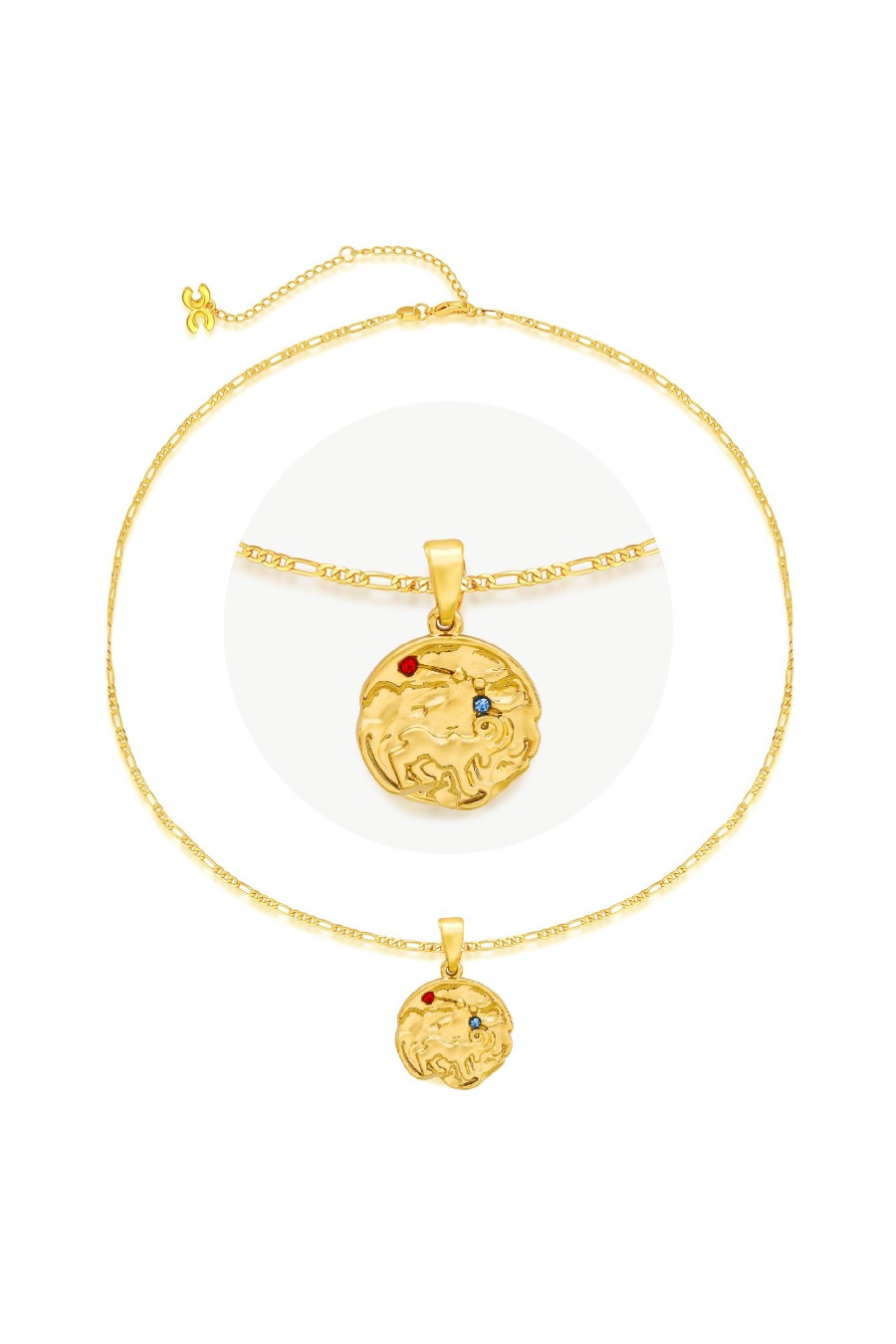 Accessories Penningtons | Classicharms-Gold Sculptural Horoscope Zodiac Sign Pendant Necklace Set-Aries - Penningtons