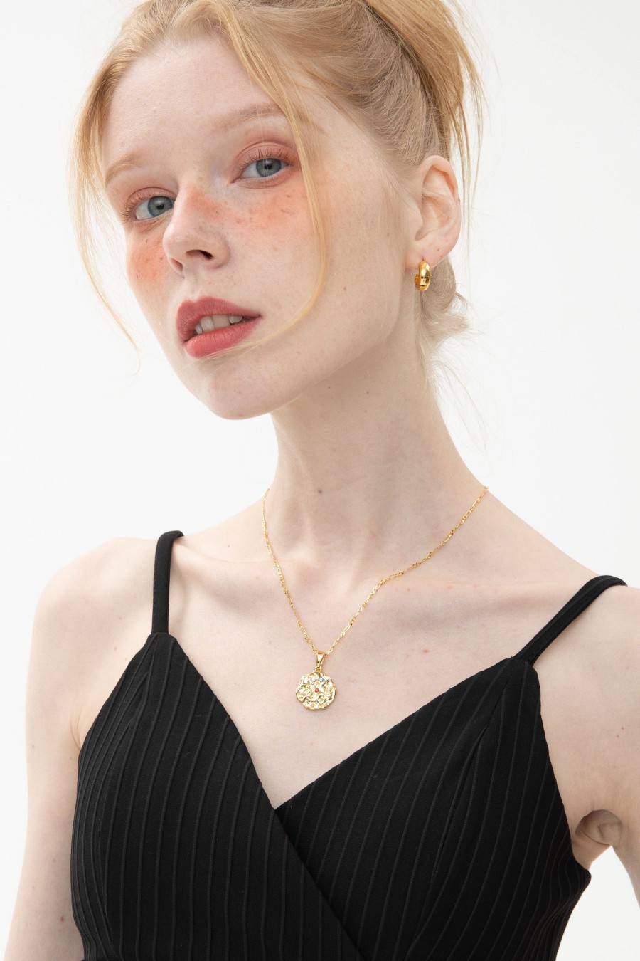 Accessories Penningtons | Classicharms-Gold Sculptural Horoscope Zodiac Sign Pendant Necklace Set-Aries - Penningtons