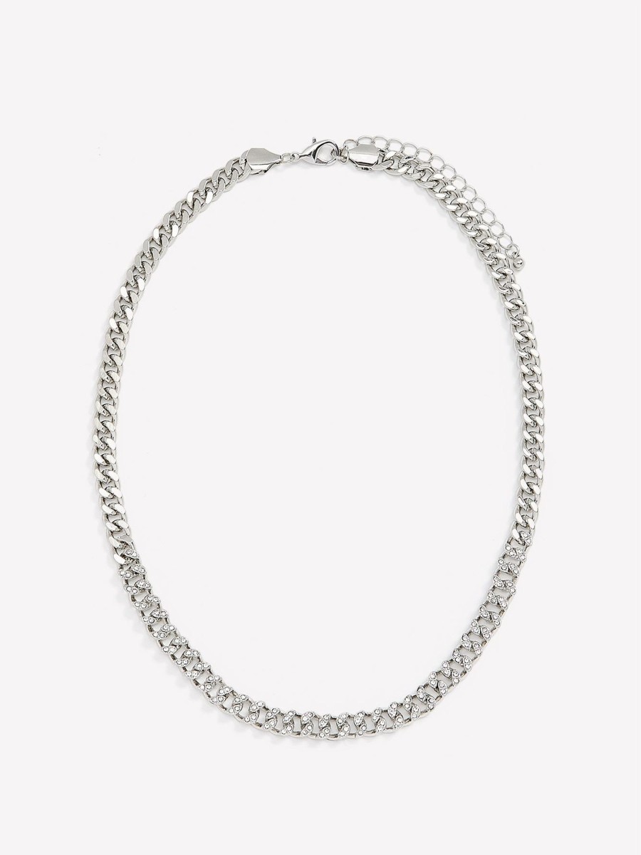 Accessories Penningtons | Rhinestone Chain Choker Necklace