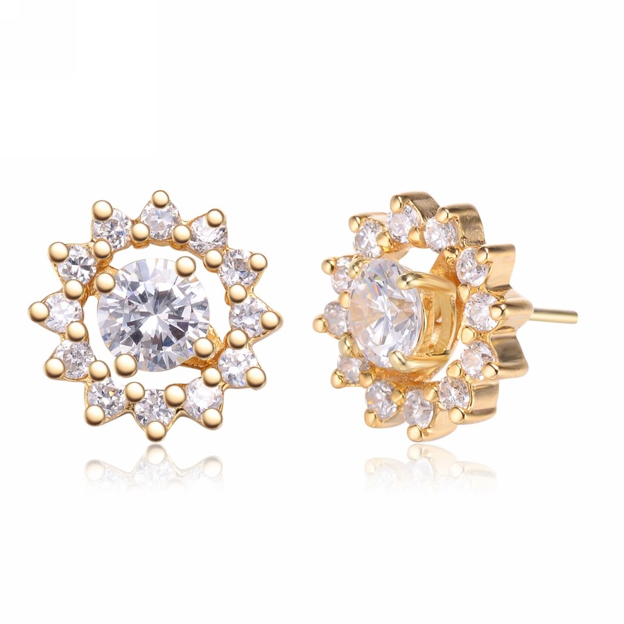 Accessories Penningtons | Sterling Silver With Clear Cubic Zirconia Wreath Earrings - Penningtons