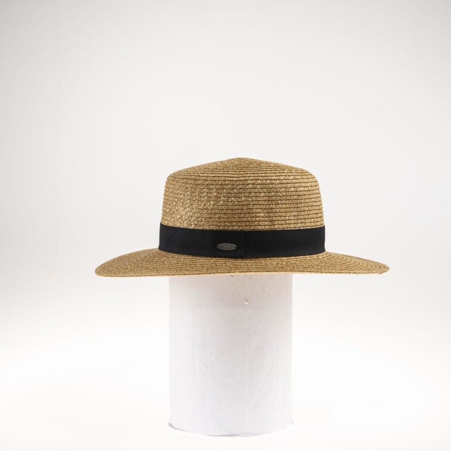 Accessories Penningtons | Canadian Hat 1918 - Barb Boater Hat With Grosgrain Trim - Penningtons