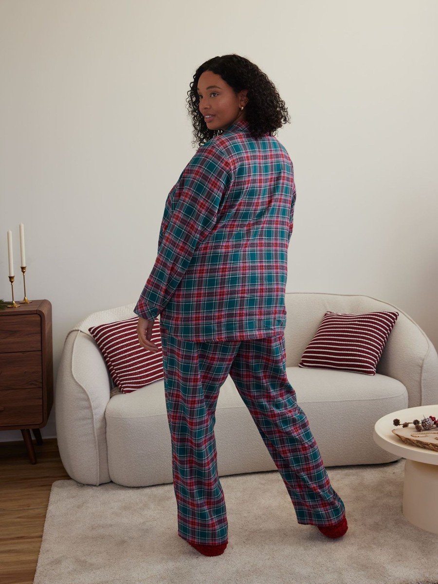 Lingerie Penningtons | Metallic Plaid Flannel Pyjama Set - Ti Voglio