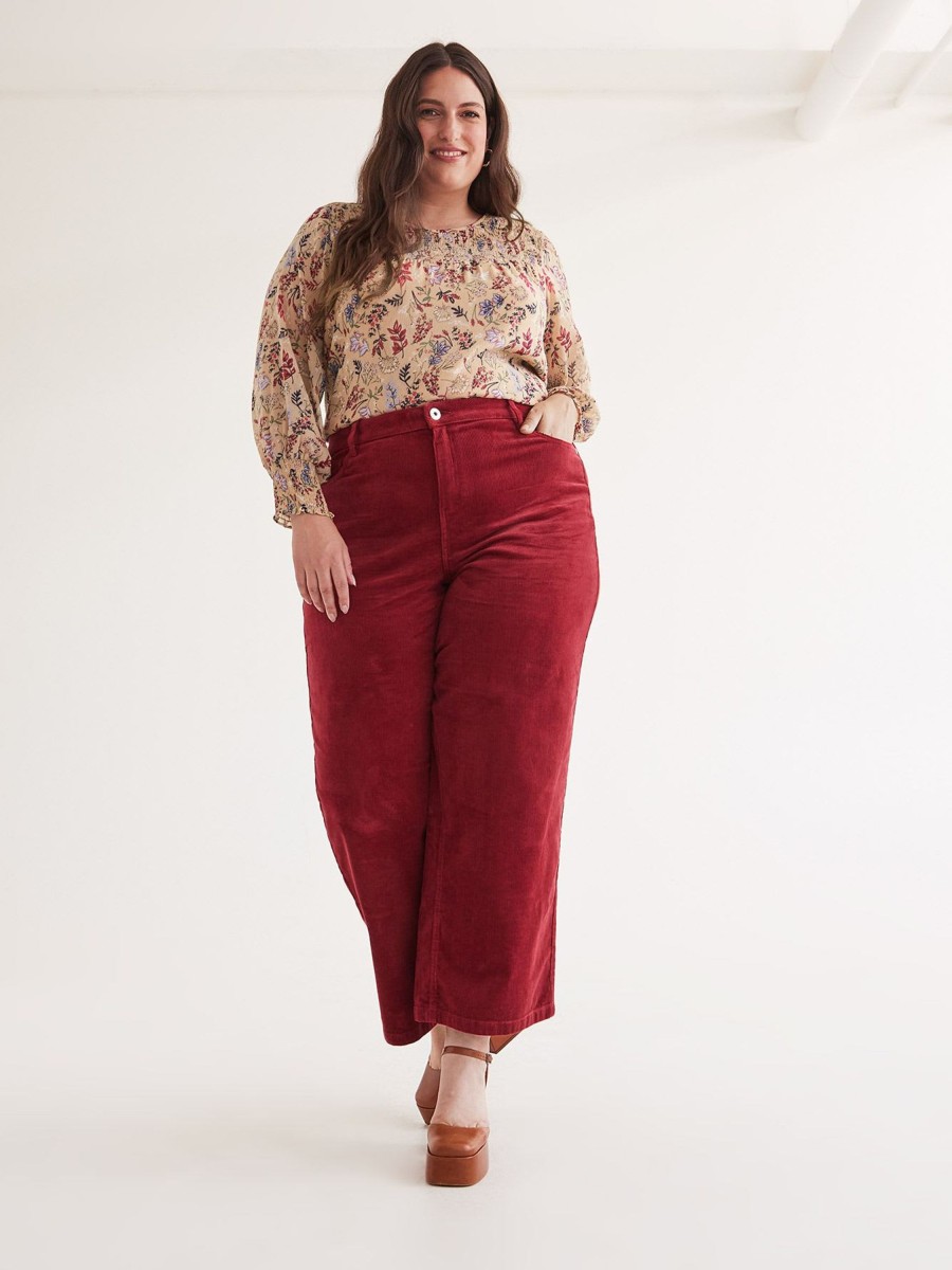 Clothing Penningtons | Responsible, Curvy-Fit High-Rise Wide-Leg Corduroy Pant