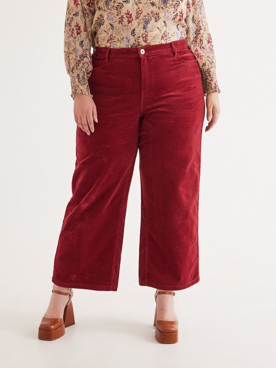 Clothing Penningtons | Responsible, Curvy-Fit High-Rise Wide-Leg Corduroy Pant