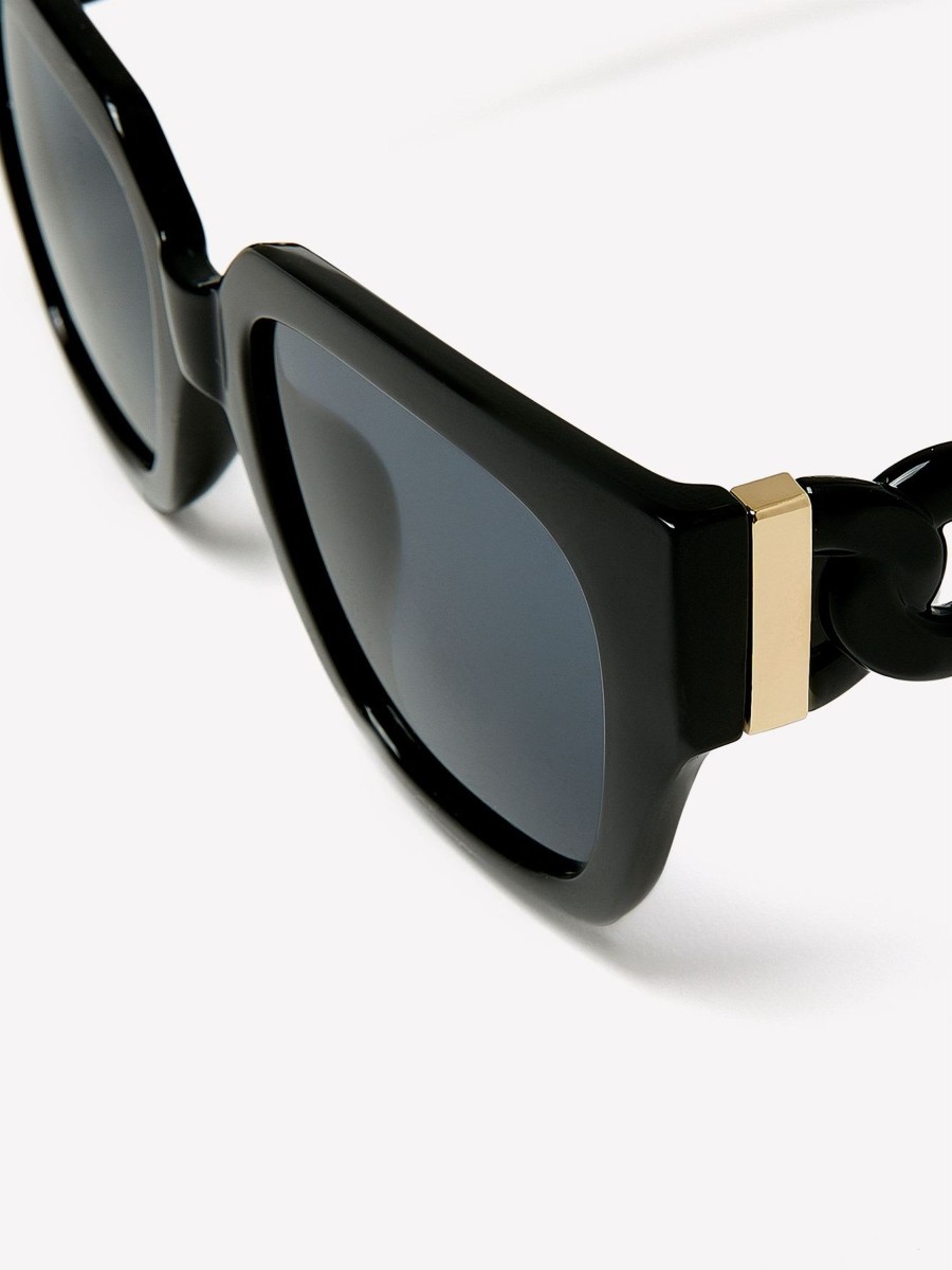 Clothing Penningtons | Black Fancy Temple Sunglasses