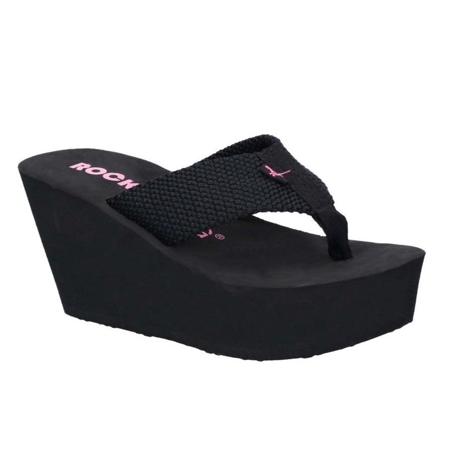 Shoes Penningtons | Rocket Dog - Womens/Ladies Diver Webbing Slip On Wedge Sandals - Penningtons