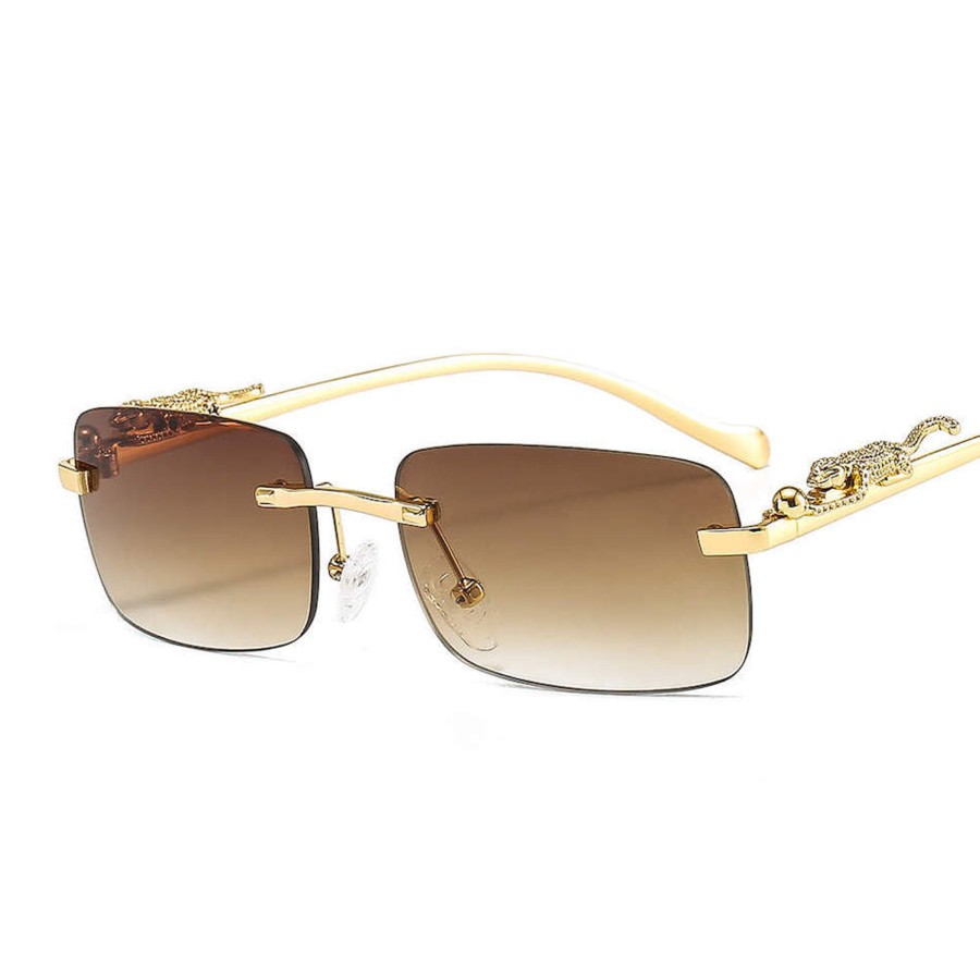 Accessories Penningtons | Brown & Goldtone Jaguar Arm Sunglasses - Don'T Ask - Penningtons