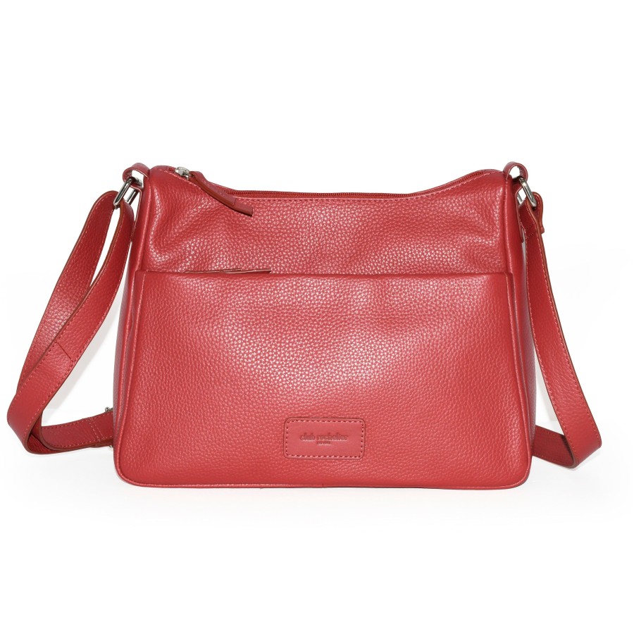 Accessories Penningtons | Club Rochelier Ladies' Leather Medium Multi Zip Crossbody - Penningtons