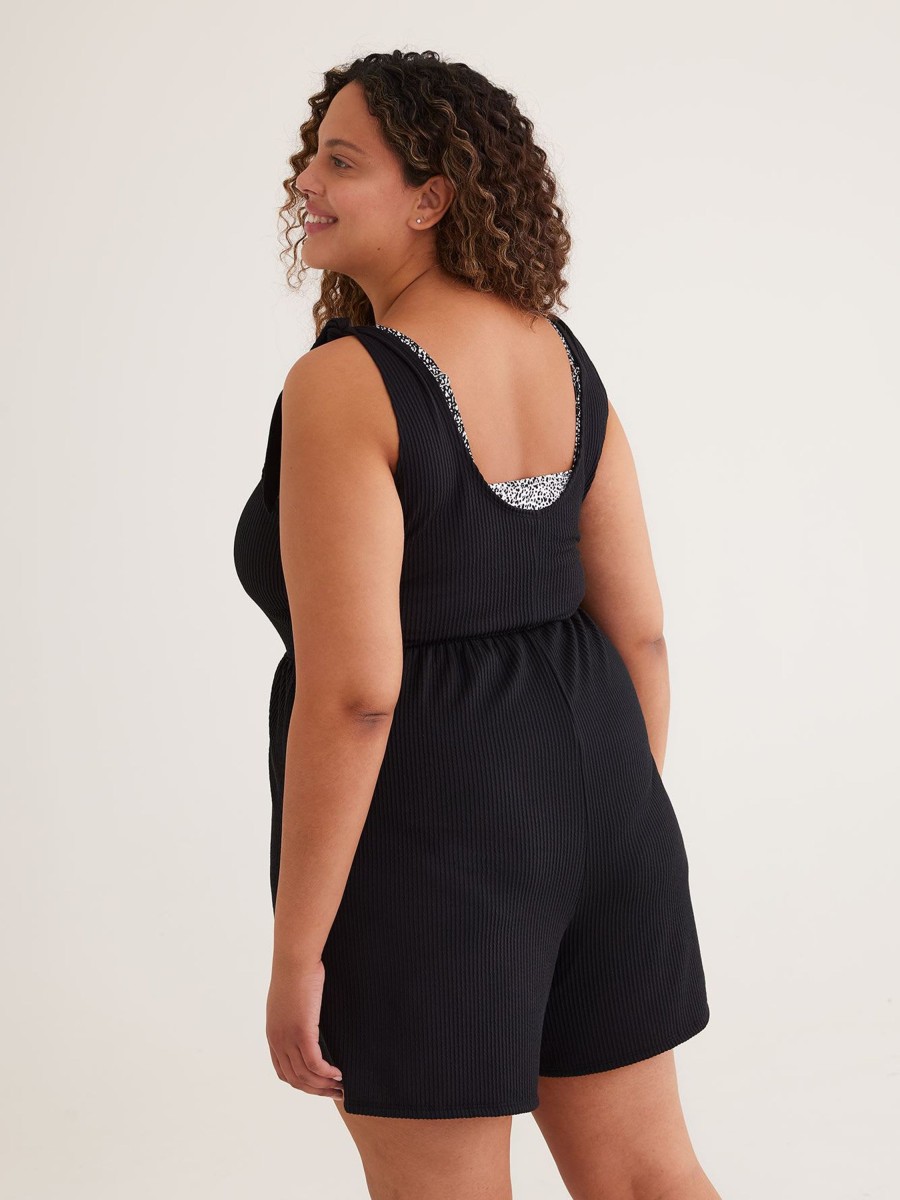 Clothing Penningtons | Black Swimsuit Cover-Up Romper