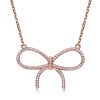 Accessories Penningtons | Sterling Silver With Colored Cubic Zirconia Ribbon Necklace - Penningtons