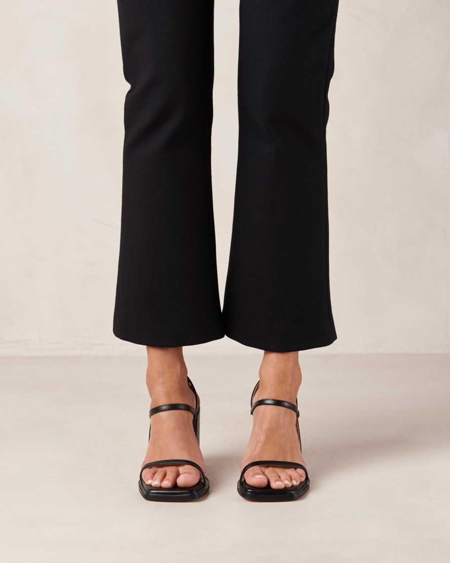 Shoes Penningtons | Svegan - Lorena Black Vegan Leather Sandals - Penningtons