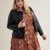 Clothing Penningtons | Faux-Leather Moto Jacket