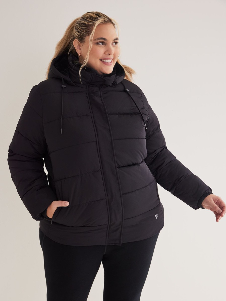 Clothing Penningtons | Responsible, Black Quilted Snow Jacket - Active Zone