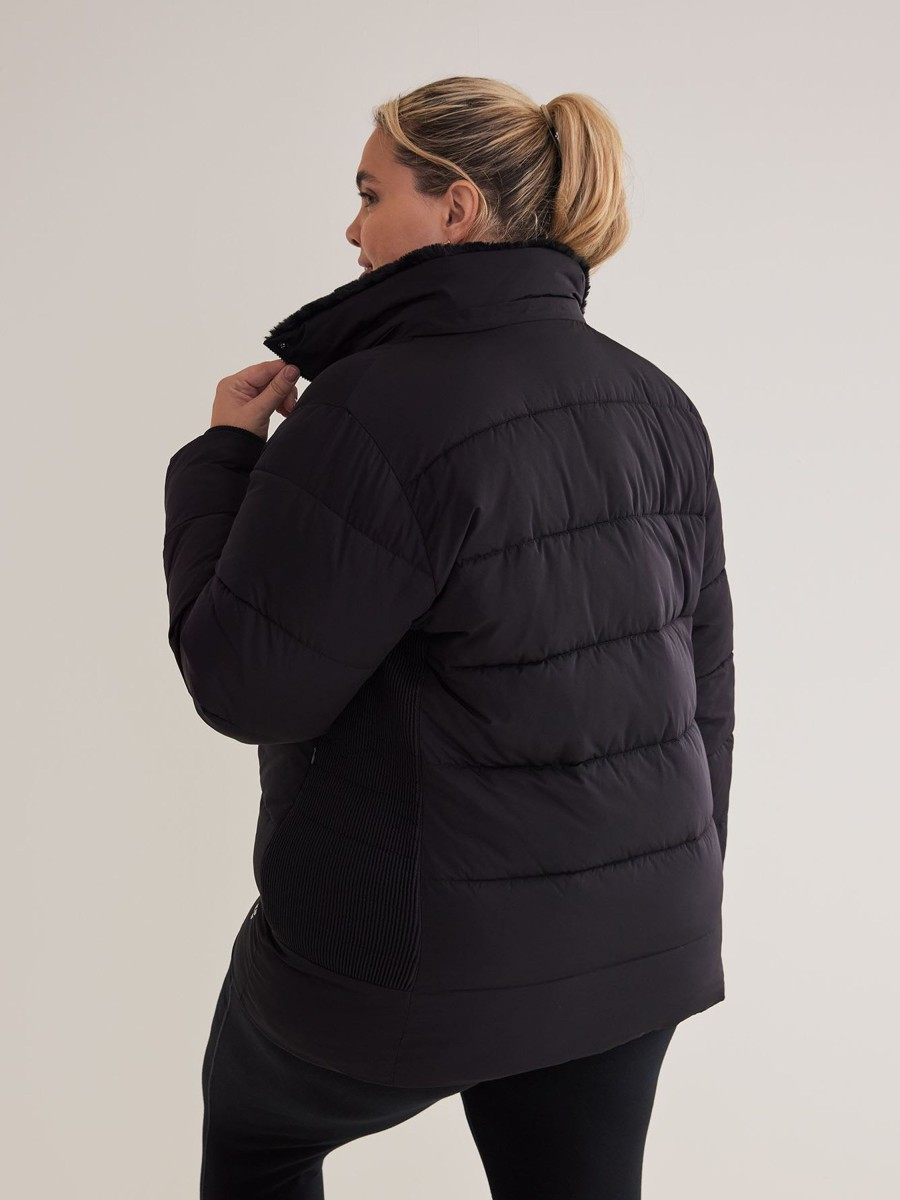 Clothing Penningtons | Responsible, Black Quilted Snow Jacket - Active Zone