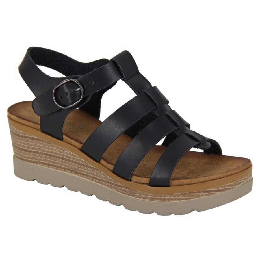 Shoes Penningtons | Cipriata - Womens/Ladies Greca Buckle Wedge Sandals - Penningtons