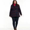 Clothing Penningtons | Responsible, Plaid Military Wool Coat - Addition Elle