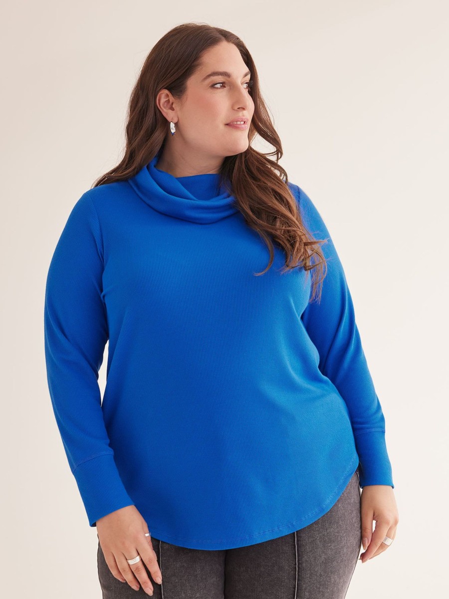 Clothing Penningtons | Waffle Knit Tunic With Cowl Neck