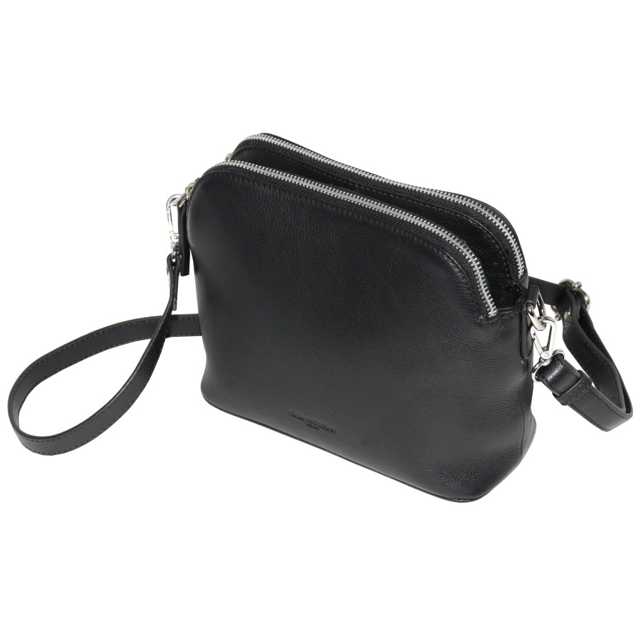 Accessories Penningtons | Club Rochelier Leather Double Zipper Crossbody - Penningtons