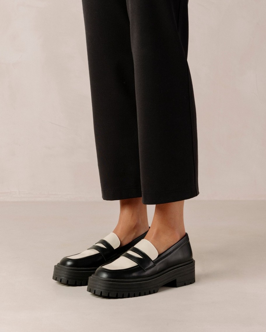 Shoes Penningtons | Svegan - Mask Black White Vegan Leather Loafers - Penningtons