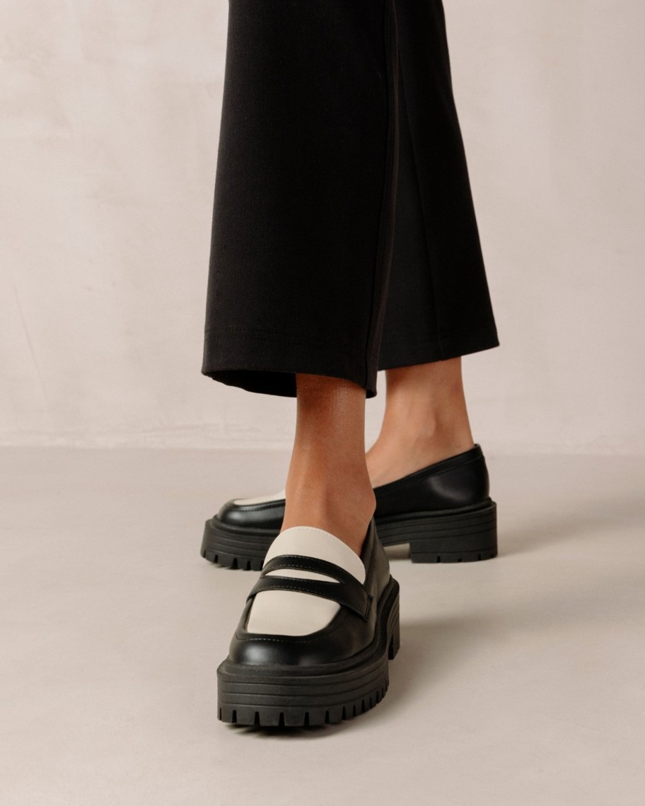 Shoes Penningtons | Svegan - Mask Black White Vegan Leather Loafers - Penningtons