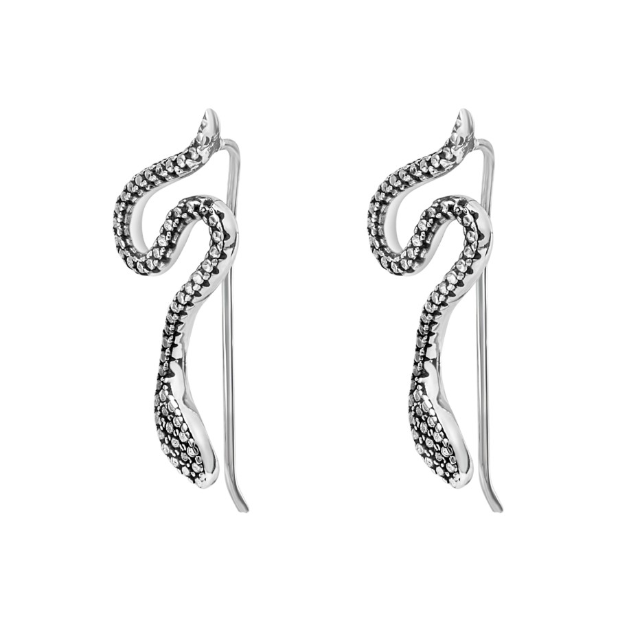 Accessories Penningtons | Sterling Silver Snake Threader Earrings - Ag Sterling - Penningtons