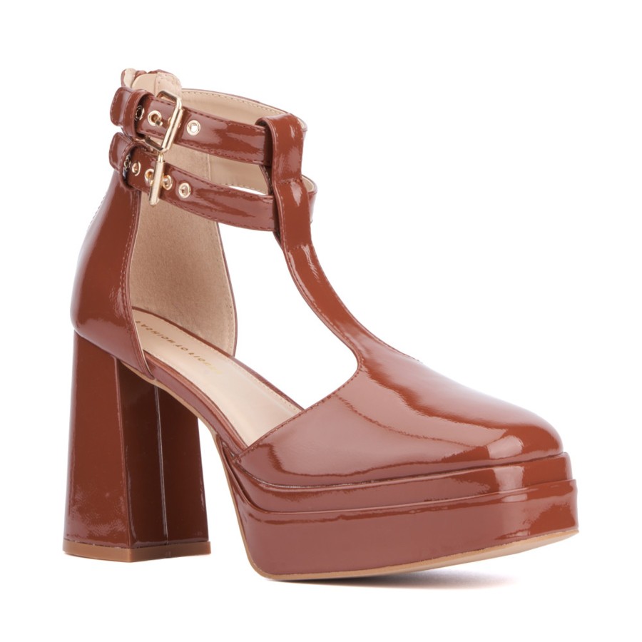 Shoes Penningtons | Women'S Maria Platform Heel - Wide Width - Penningtons